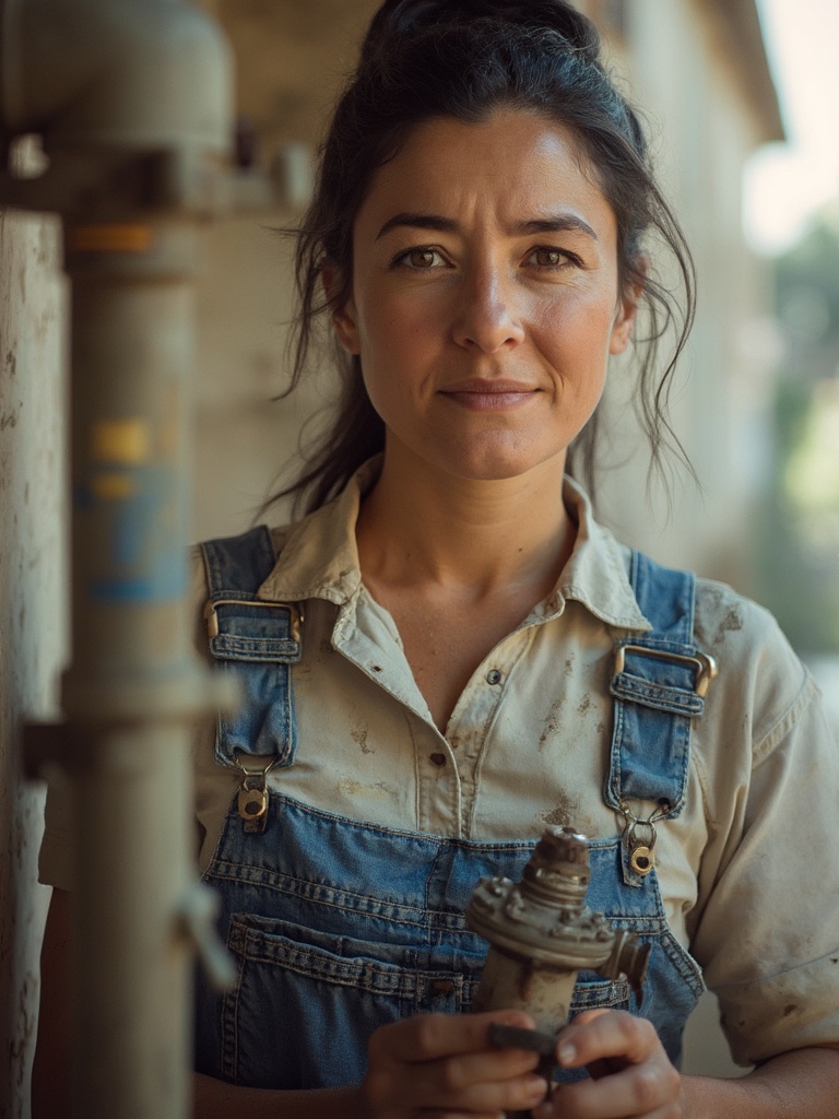 Retrato de Carolina Pizarro, instaladora de gas certificada